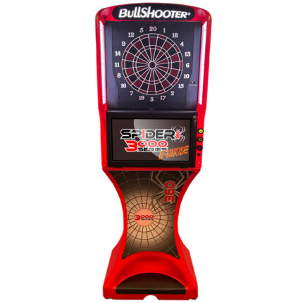 Spider 360 3000 Series Dartboard Of Champions - Fire Red Cabinet
